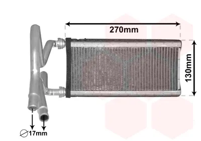 Радиатор печки 53006706 VAN Wezel
