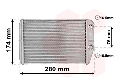 Радиатор печки 17006410 VAN Wezel