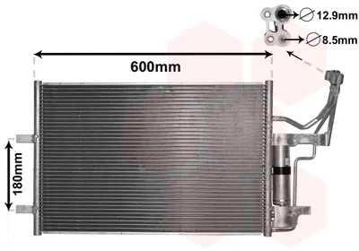 Радиатор кондиционера 27005184 VAN Wezel