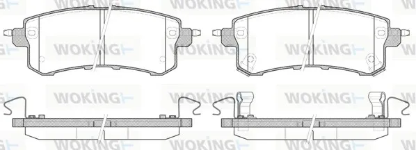 Задние тормозные колодки P1547302 Woking