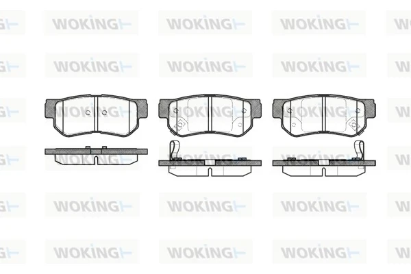 Задние тормозные колодки P646302 Woking