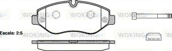 Передние тормозные колодки P1345300 Woking