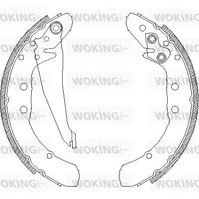 Задние барабанные колодки Z439700 Woking