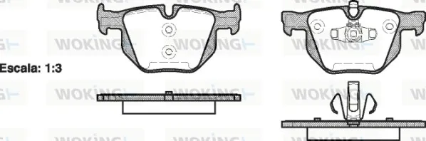 Задние тормозные колодки P281370 Woking