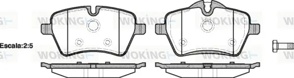 Передние тормозные колодки P1377300 Woking