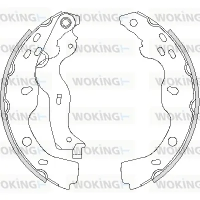 Задние барабанные колодки Z422700 Woking