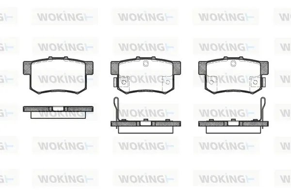 Задние тормозные колодки P225332 Woking