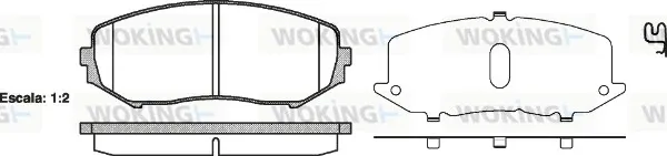 Передние тормозные колодки P1325302 Woking
