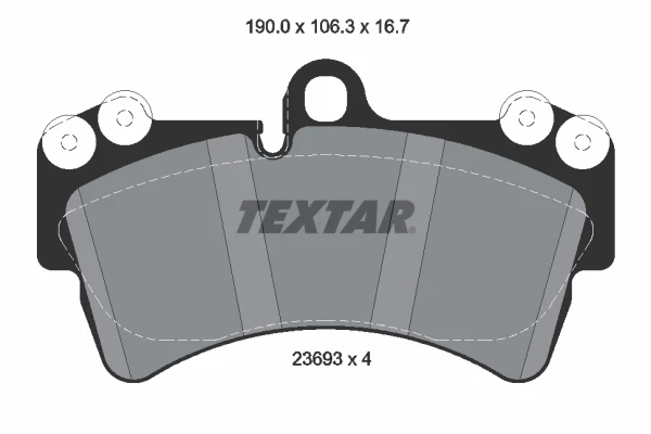 Колодки тормозные передние дисковые TEXTAR 2369302