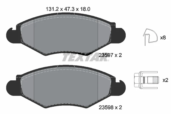 Передние тормозные колодки 2359703 Textar