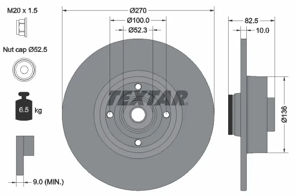 Тормозные диски 92154503 Textar