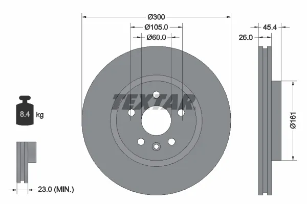 Передние тормозные диски 92277205 Textar