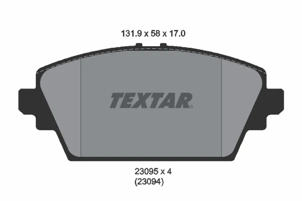 Передние тормозные колодки 2309501 Textar