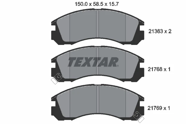 Колодки тормозные передние дисковые TEXTAR 2136301