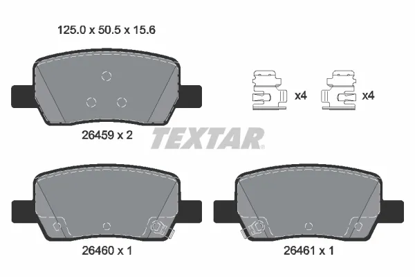 Задние тормозные колодки 2645901 Textar
