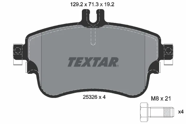 Передние тормозные колодки 2532601 Textar