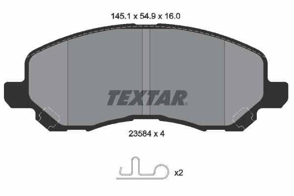 Колодки тормозные передние дисковые TEXTAR 2358401