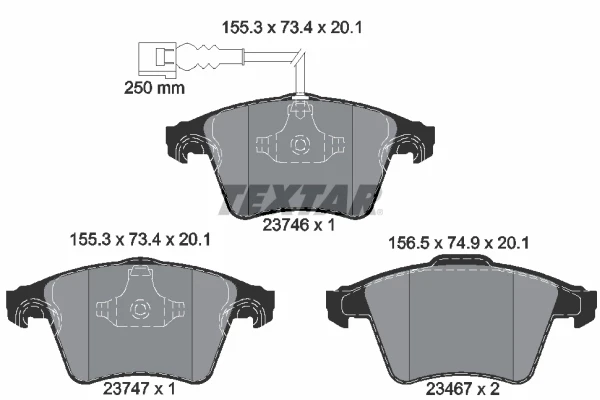 Колодки тормозные передние дисковые TEXTAR 2374602