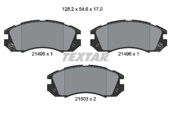 Передние тормозные колодки 2149501 Textar