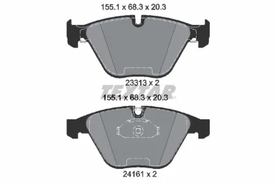 Колодки тормозные передние дисковые TEXTAR 2331303