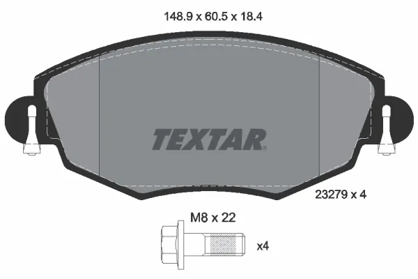Передние тормозные колодки 2327904 Textar