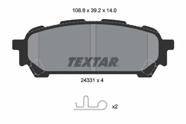 Задние тормозные колодки 2433101 Textar