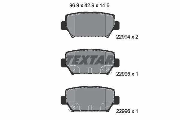 Задние тормозные колодки 2299401 Textar