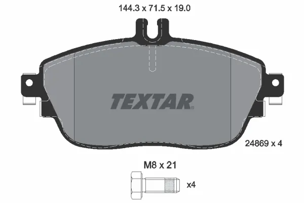 Передние тормозные колодки 2486901 Textar
