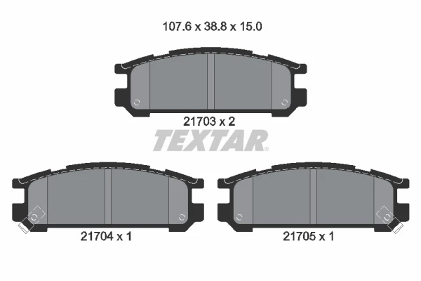 Задние тормозные колодки 2170301 Textar