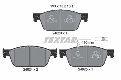 Колодки тормозные передние дисковые TEXTAR 2462301