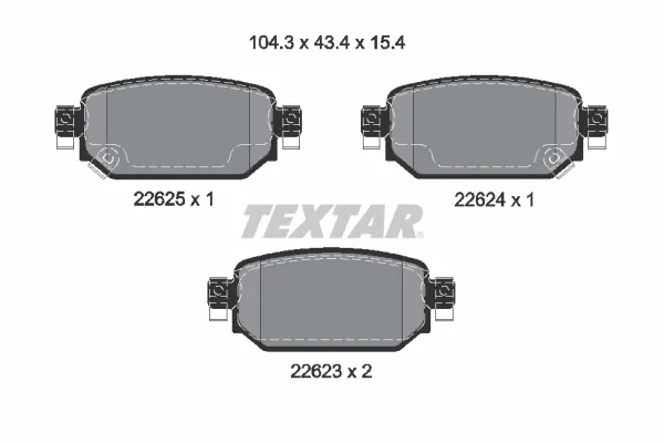 Задние тормозные колодки 2262301 Textar