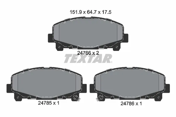 Передние тормозные колодки 2476601 Textar
