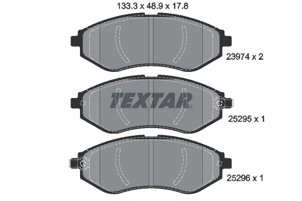 Передние тормозные колодки 2397406 Textar