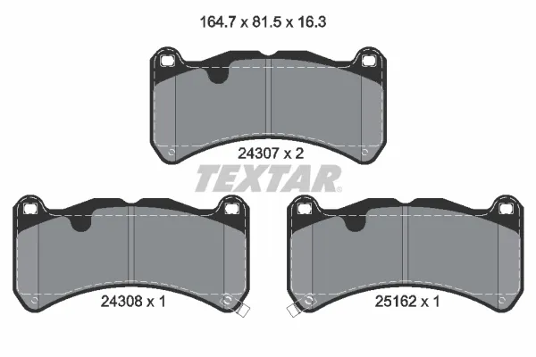 Передние тормозные колодки 2430701 Textar