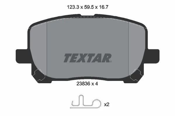Передние тормозные колодки 2383601 Textar