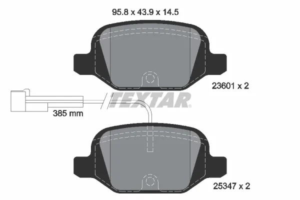 Передние тормозные колодки 2360104 Textar