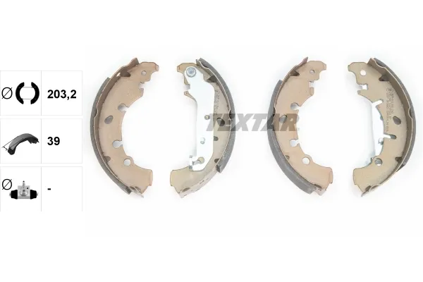 Задние барабанные колодки 91057300 Textar