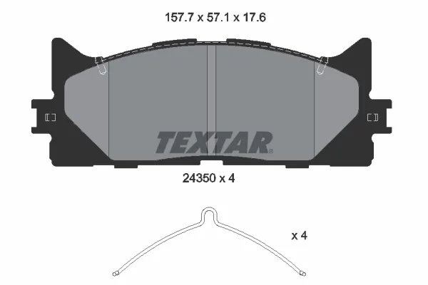 Передние тормозные колодки 2435001 Textar