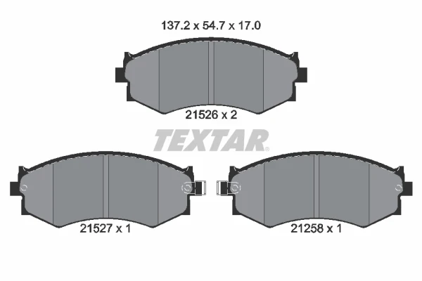 Передние тормозные колодки 2152601 Textar