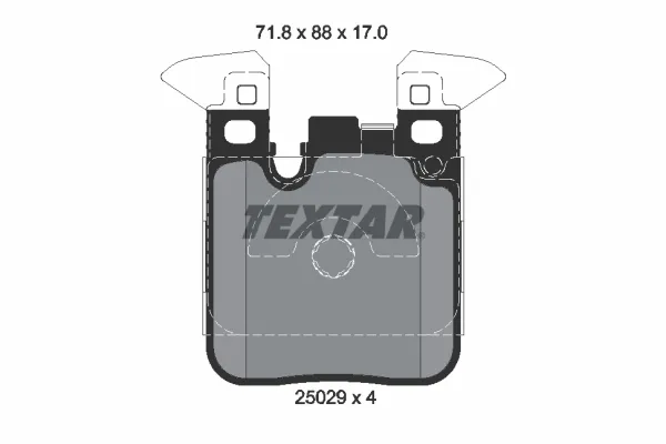 Задние тормозные колодки 2502902 Textar