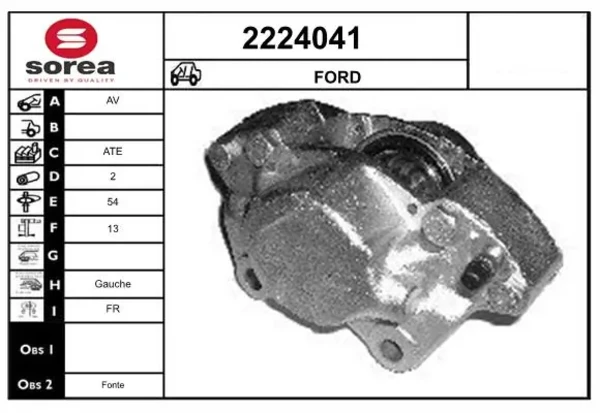 Суппорт тормозной передний левый 0035167700 Talbot