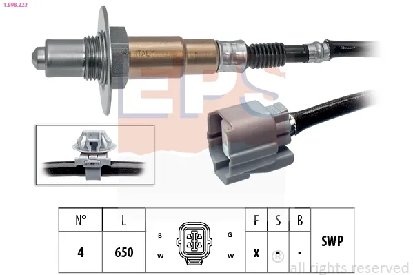 Лямбда-зонд, датчик кислорода до катализатора левый 1998223 EPS