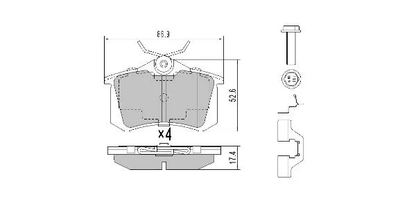 Задние тормозные колодки FBP057501 Fremax