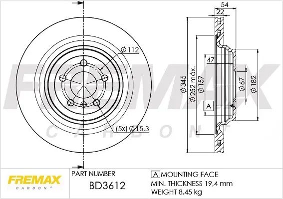 Тормозные диски BD3612 Fremax