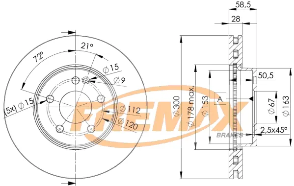 Передние тормозные диски BD0415 Fremax