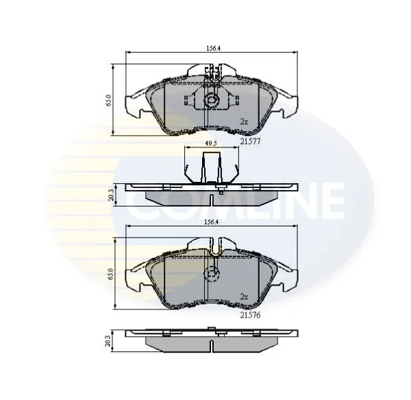 Передние тормозные колодки CBP0212 Comline