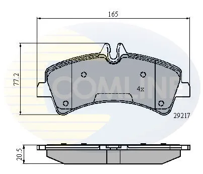Задние тормозные колодки CBP01575 Comline