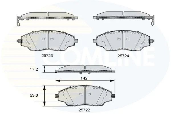 Передние тормозные колодки CBP36083 Comline
