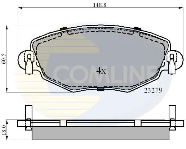 Передние тормозные колодки CBP01110 Comline