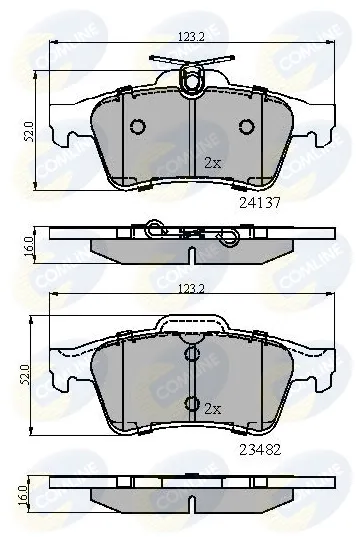 Задние тормозные колодки CBP01599 Comline